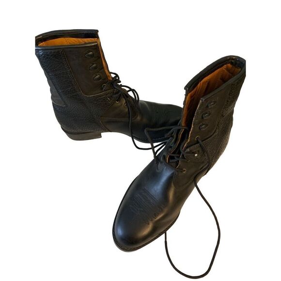 Ariat leather black ATS Advanced Torque Stabilizer boots men's size 9 - Picture 1 of 9